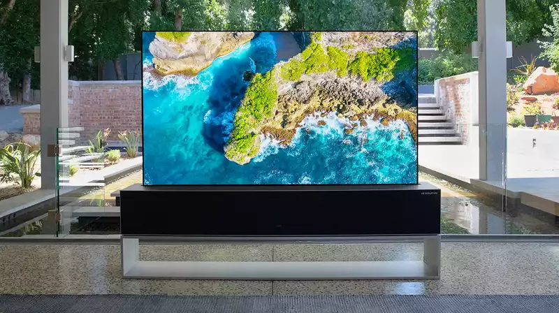 I just tried LG's roll100,000rollable OLED TV — here's what it looks like